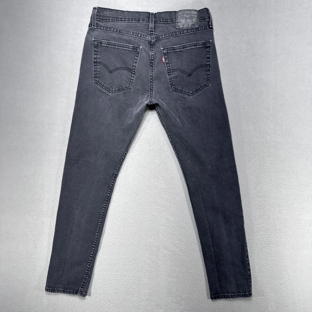 Levis 512 Jeans Mens Sz 32x32 (30x29) Black Slim Distressed Grunge Stretch Denim
